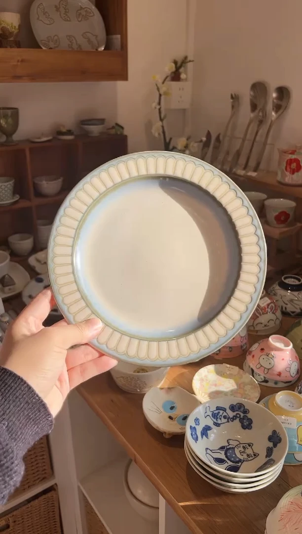 瓷片海韵浅盘20厘米