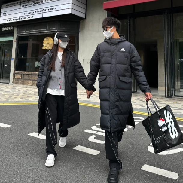 Adidas阿迪达斯男装户外运动保暖防风夹克外套连帽羽绒服潮GK0664