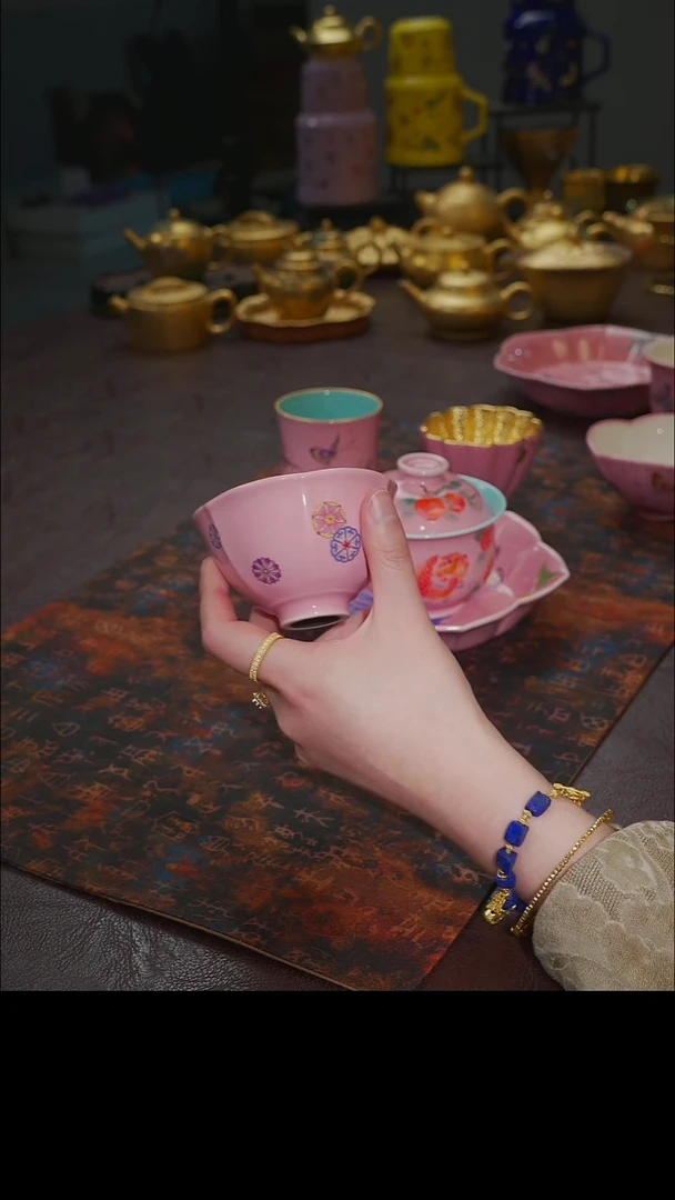 杯【宜景窑桃夭粉系列】杯子