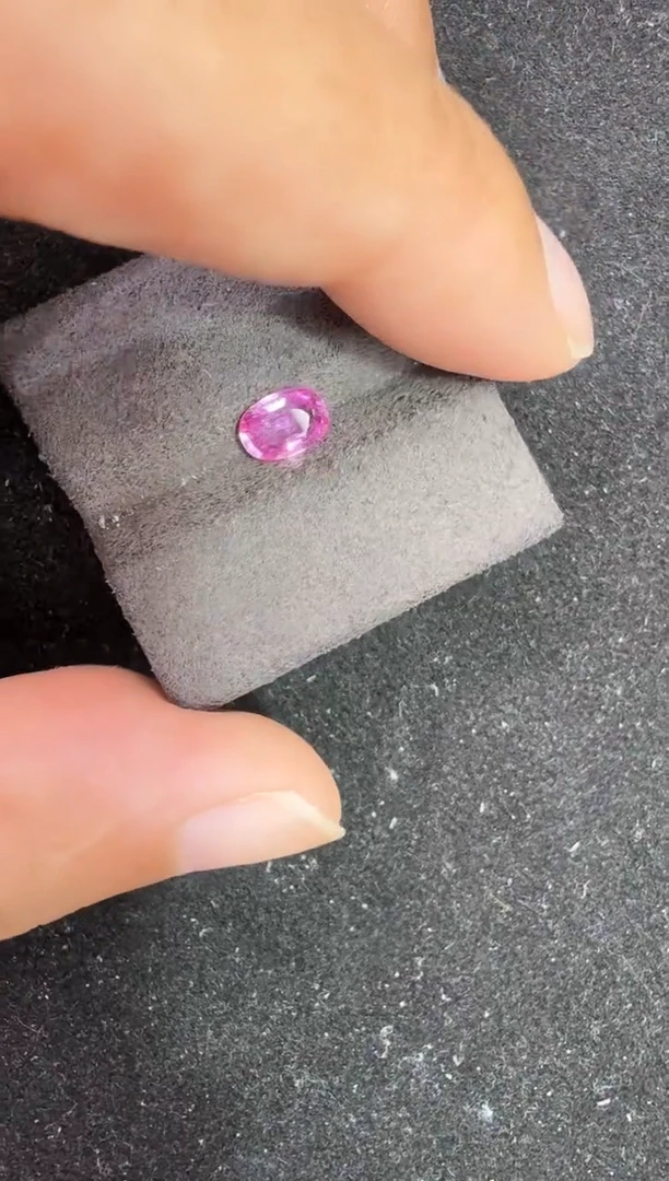 未镶嵌定制定制蓝宝石0.9克拉无烧帕帕拉恰天然