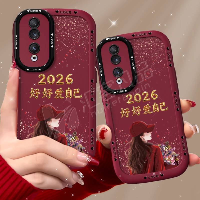 汇客凡品【荣耀90】捧花爱自己2026泡芙壳新款泡芙手机壳