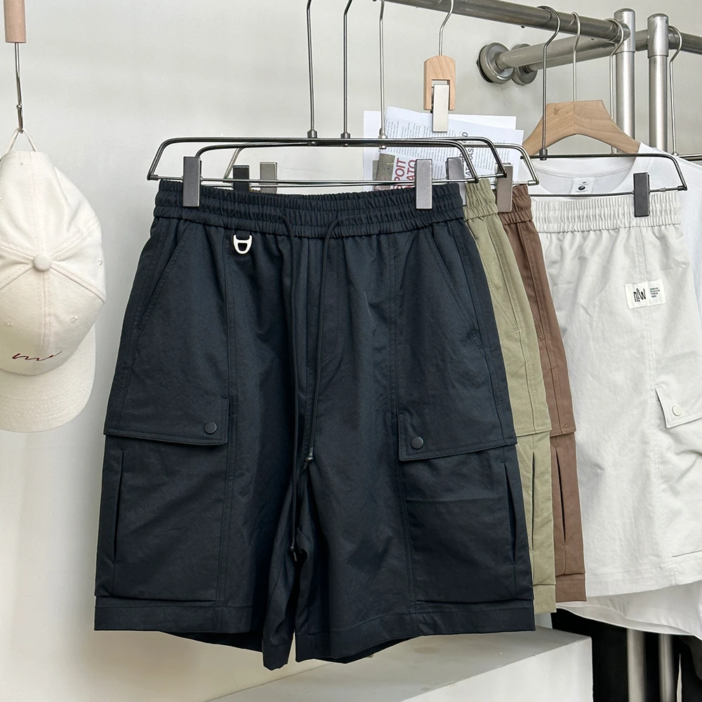 KOOK男士时尚百搭夏季简约宽松潮流多口袋休闲裤纯色日系短裤