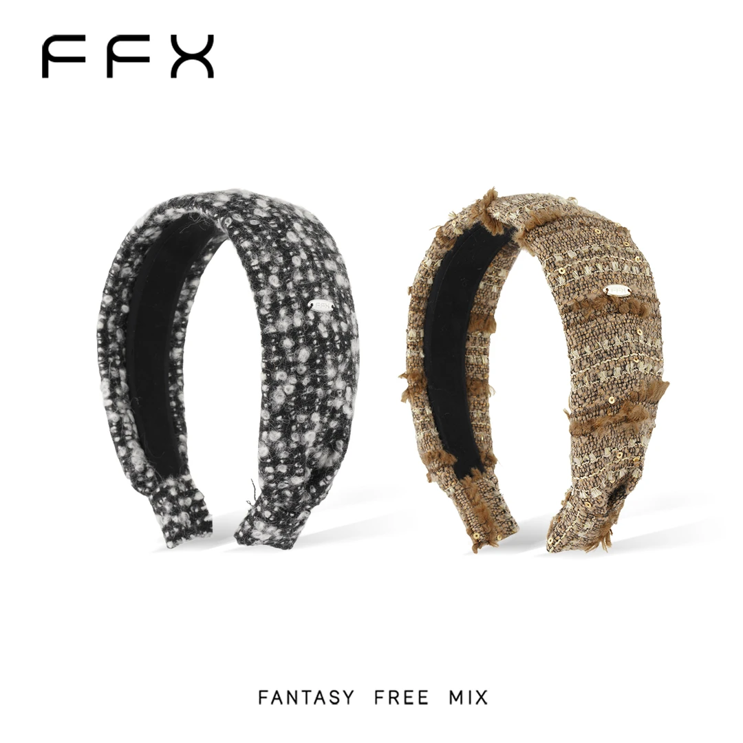 弗弗西FFX【恋歌】精致优雅小香风高颅顶羊毛宽版发箍