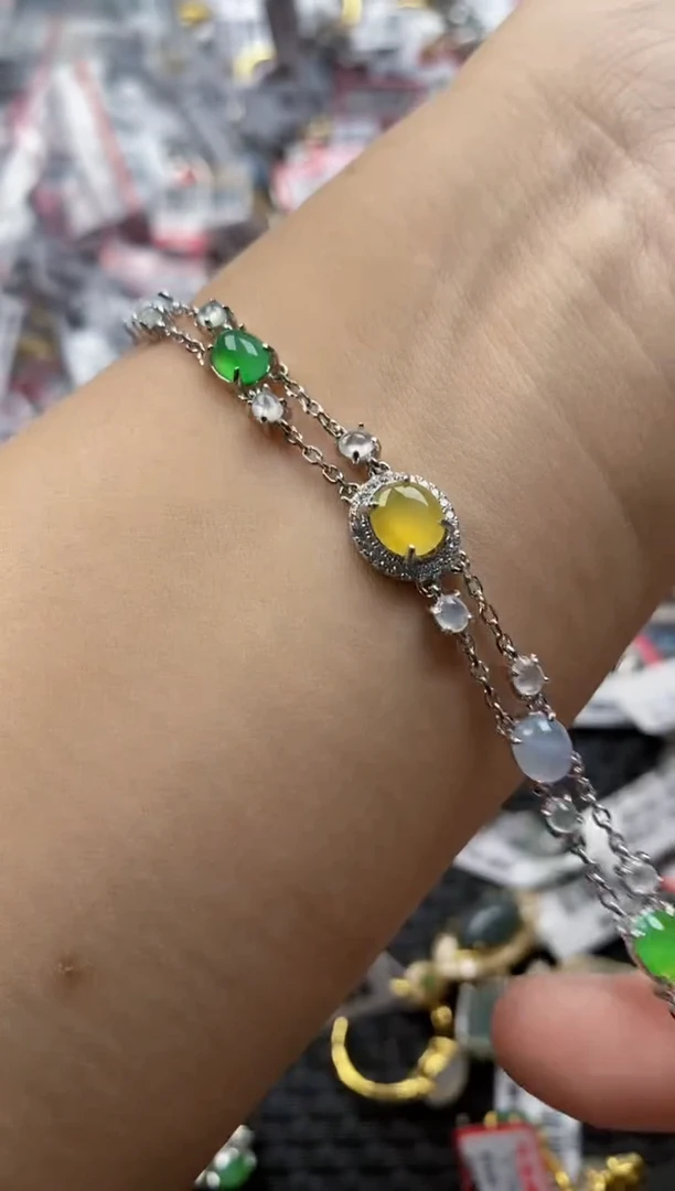 翡翠戒指银S925镶嵌101010---7