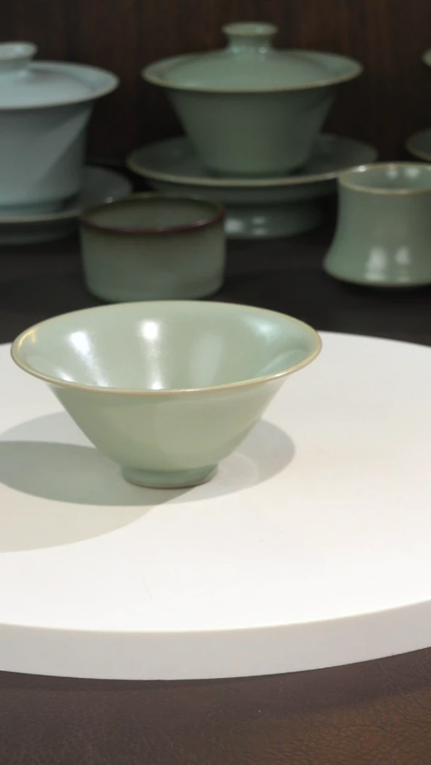 宣宝汝瓷原矿原釉手工作品微微瑕