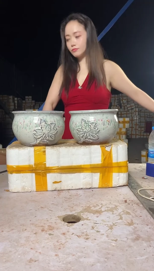 宜兴紫砂粗陶花盆20/15