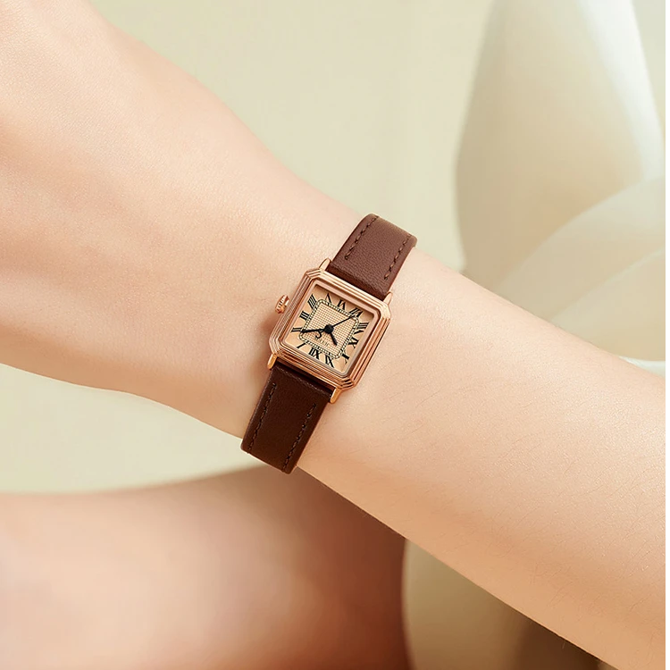 聚利时手表女款2025新款小众复古罗马字防水石英女士手表女表