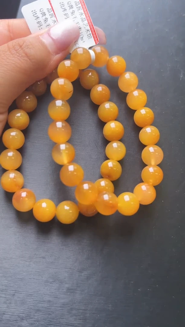 水晶手串未镶嵌黄兔毛手串10m+ 多样性发一