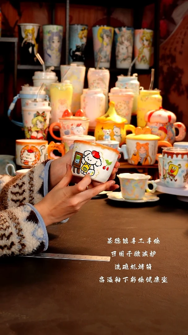 景德镇设计款手工手绘杯杯