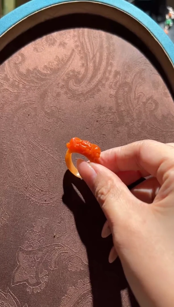 翡翠戒圈未镶嵌釋*華红翡绿翠