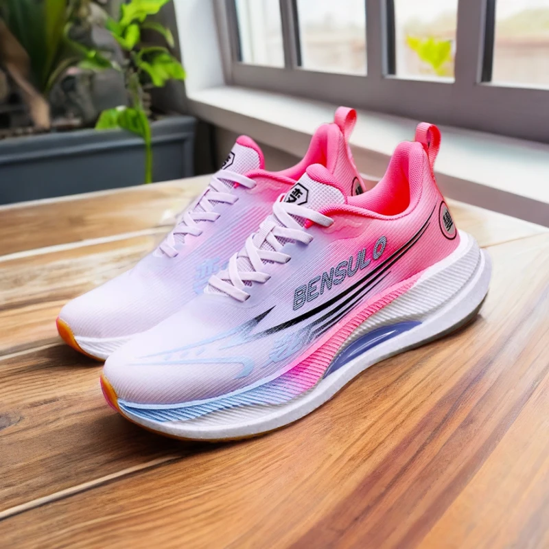 男款运动跑步透气莱卡网面鞋减震夏季舒适鞋子时尚休闲鞋男士厚底