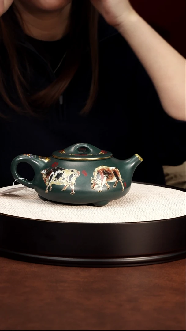 紫砂茶案宜兴紫砂 景舟石瓢苏门答腊青 汪庆龙 57