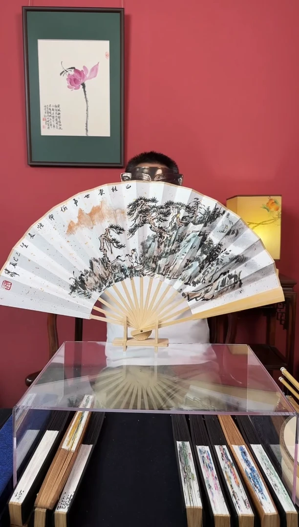 国画于健峰折扇作品