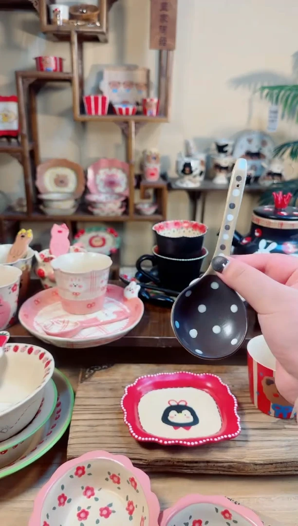 陶瓷点点大勺子【十里高温釉下彩陶瓷】