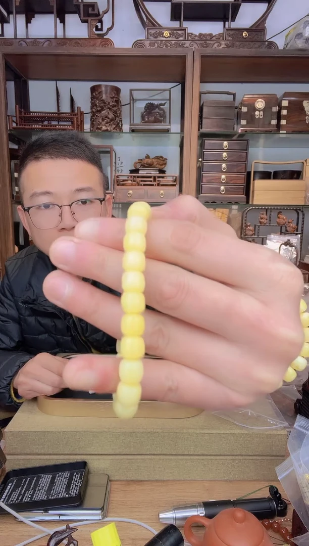 【闪购商品】乌木类书架164独8*9直切单圈手串