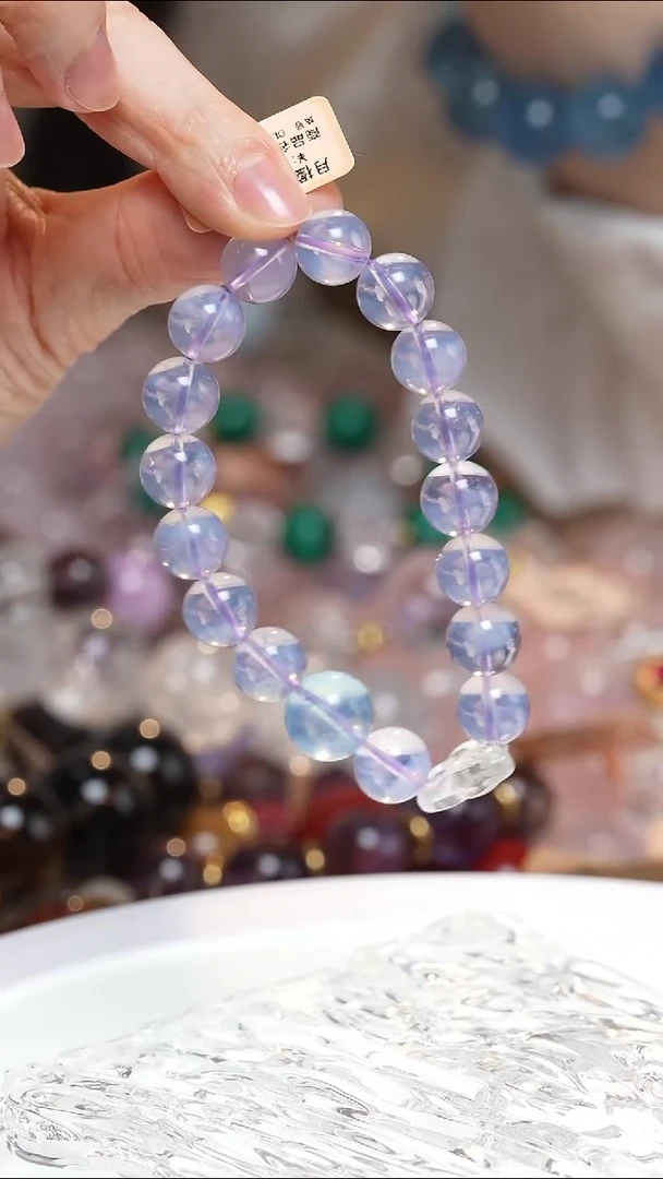 未镶嵌手串玛瑙/玉髓紫玉晶手串·DD0025NOV023L330