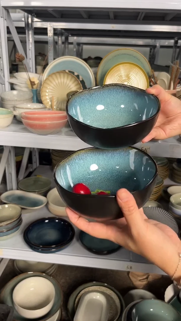 陶瓷外贸尾货瑕疵满20包邮X2 新品大号米饭碗