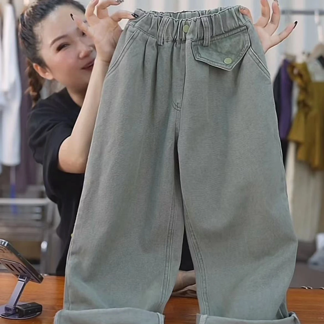 404025《现》优选韩版儿童休闲舒适时尚洋气日常牛仔裤