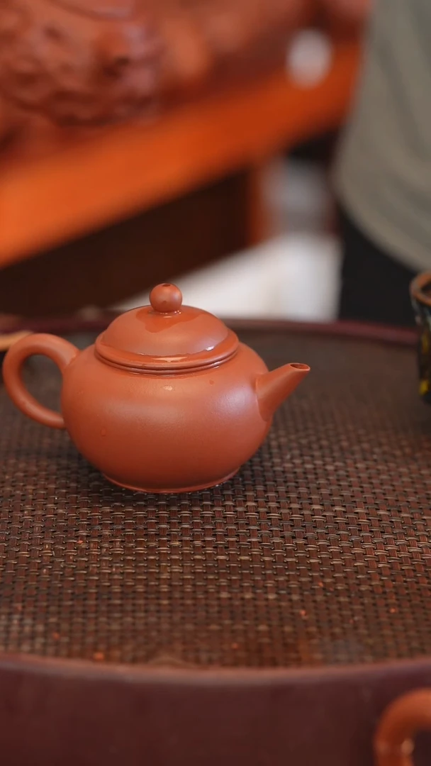 茶壶紫砂三**子全手 微瑕