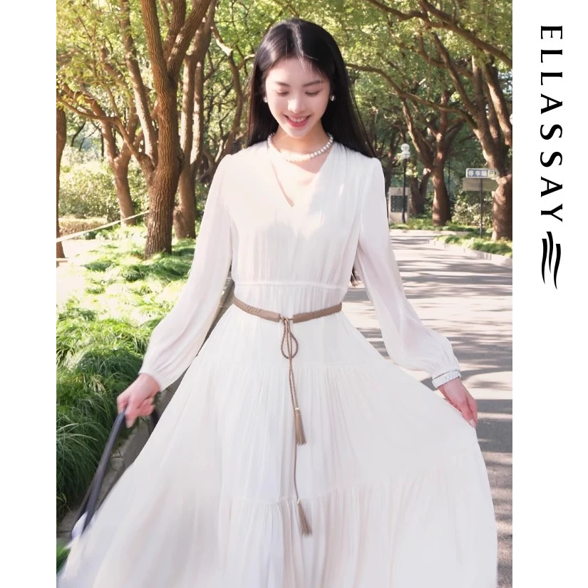ELLASSAY歌力思夏季新款法式慵懒波西米亚度假连衣裙EWB361Y05800