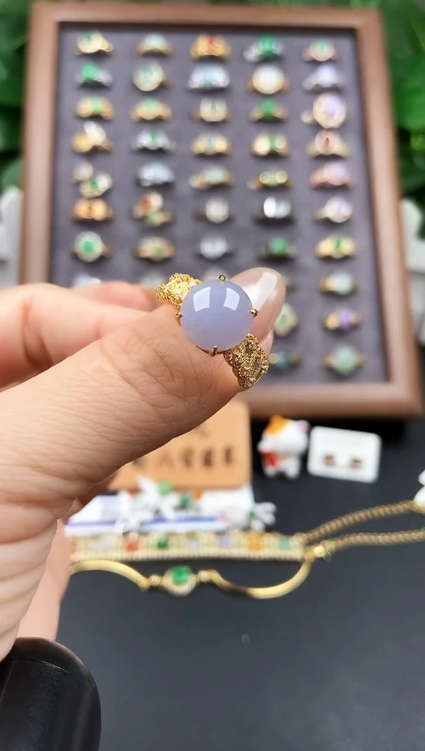 银S925镶嵌戒指翡翠12