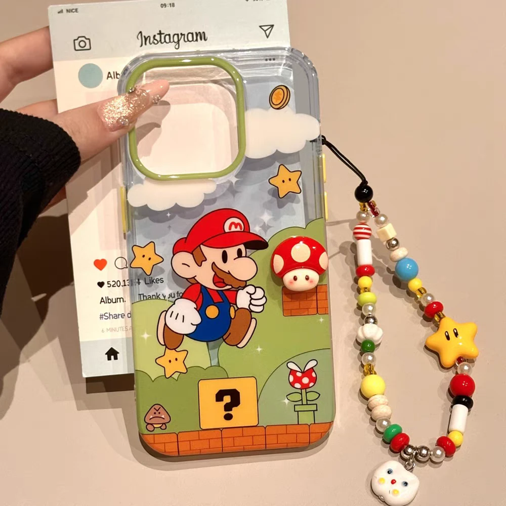 游戏马里奥适用苹果13手机壳软iphone16pro/15小米vivo华为oppo套