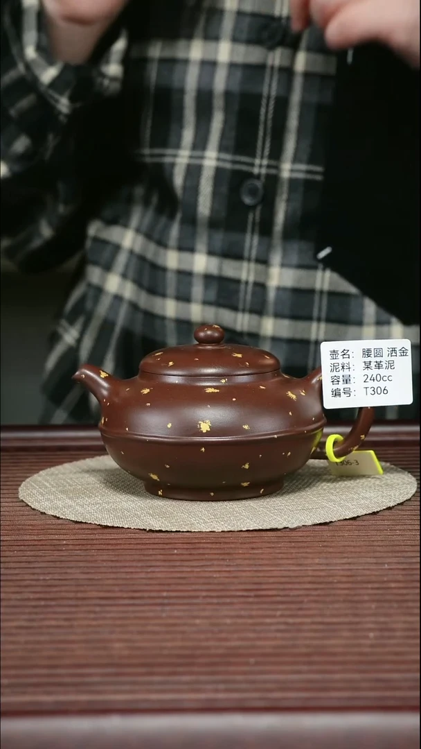 茶壶紫砂T306 某革泥 线圆 240cc