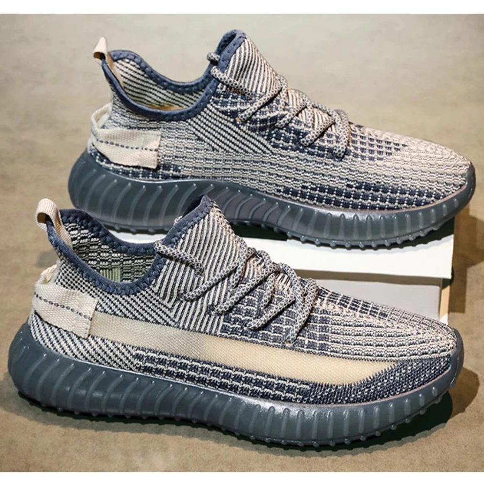 夏季透气椰子鞋2025新款舒适百搭男士网面运动休闲跑步鞋子飞织鞋