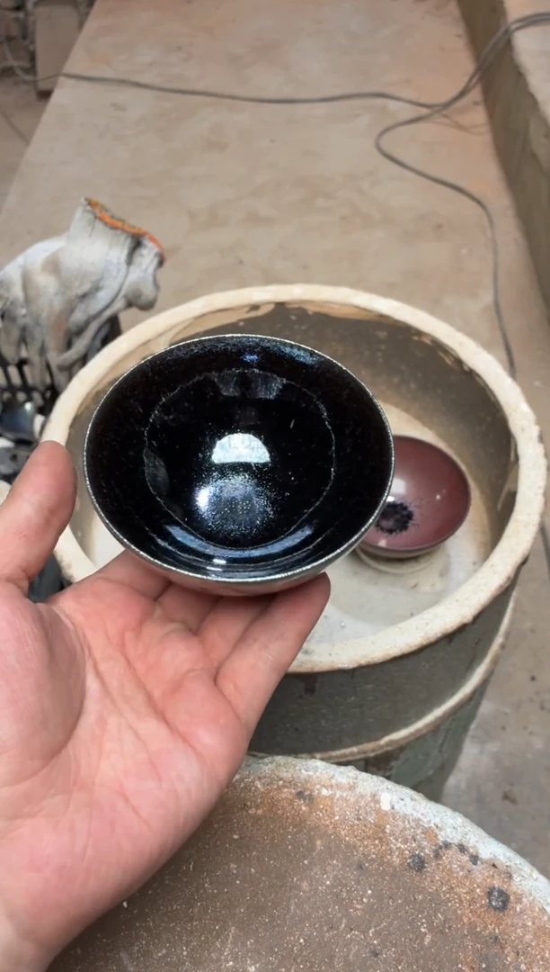 茶盏真柴烧建盏换点柴火