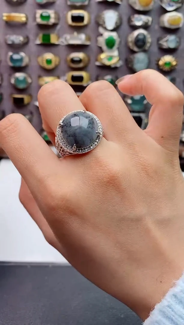 未镶嵌戒指翡翠王*x天然翡翠男戒