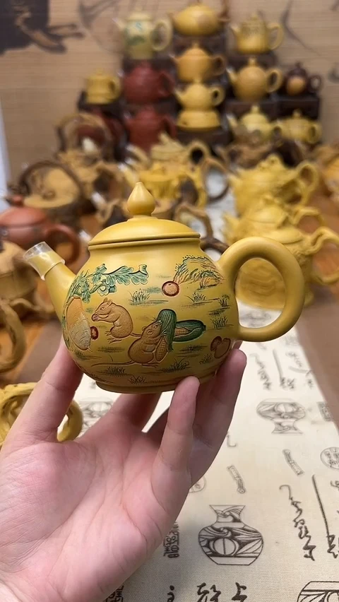 茶壶紫砂夏***.陈泰源生肖鼠壶