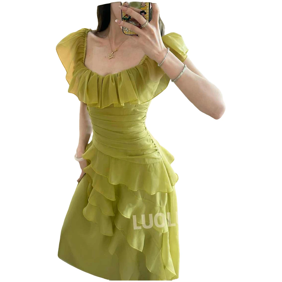 大码胖mm韩版夏季新款韩系千金气质时尚款连衣裙设计感绝美长裙子