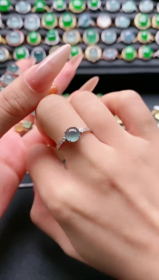 【闪购商品】翡翠戒指银S925镶嵌1111111