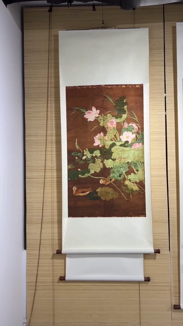 莲池水禽左复刻古画