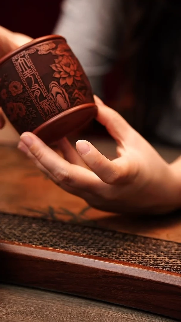 茶杯紫砂宜兴原矿紫砂 全手工制作