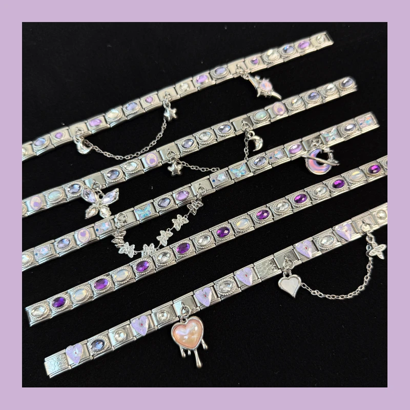 钛钢手链 【紫色成品条！】diy手链表带自主DIY不易掉色精致饰品