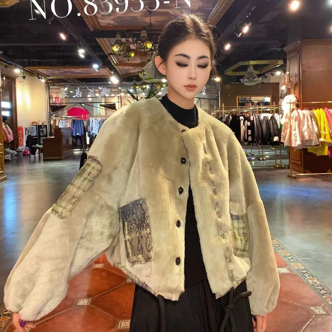 【CY】83933-N 2025新款时尚皮毛一体外套