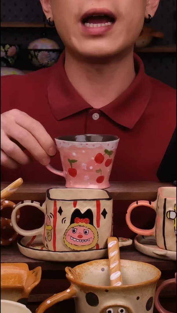 杯子景德镇可爱设计师款陶瓷