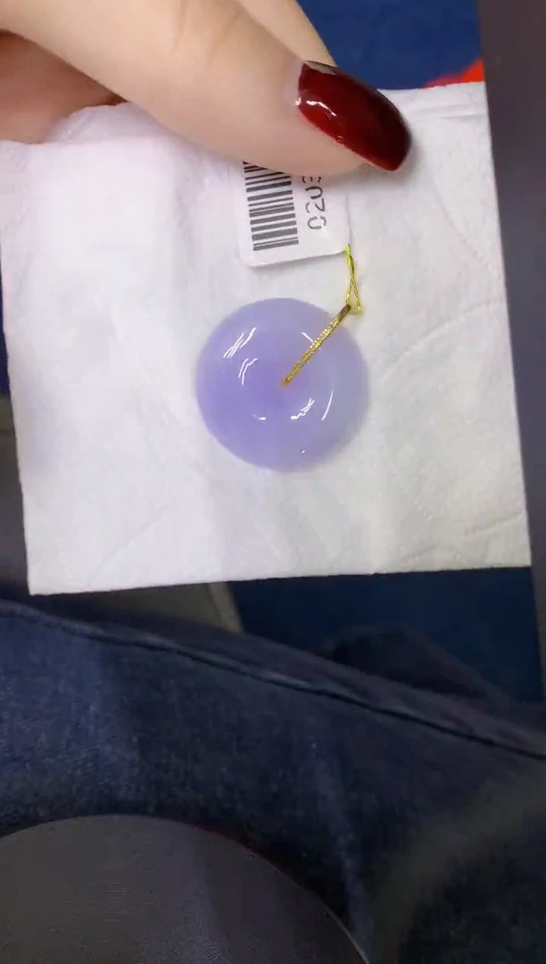 颈饰18K金镶嵌翡翠缅甸天然翡翠a货