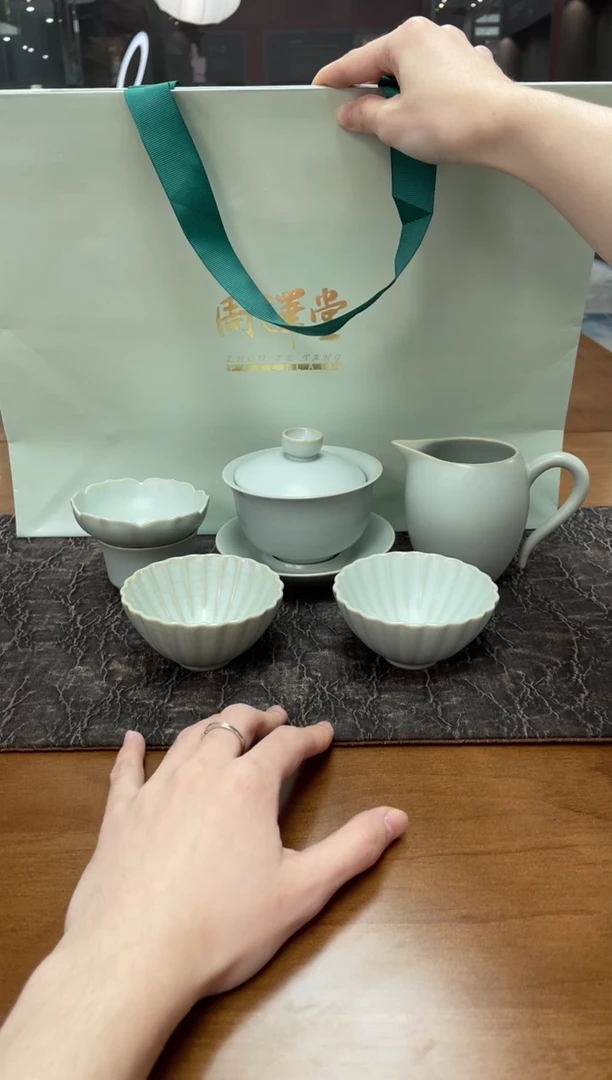 ✨****✨周泽堂天青汝瓷套装（6杯）