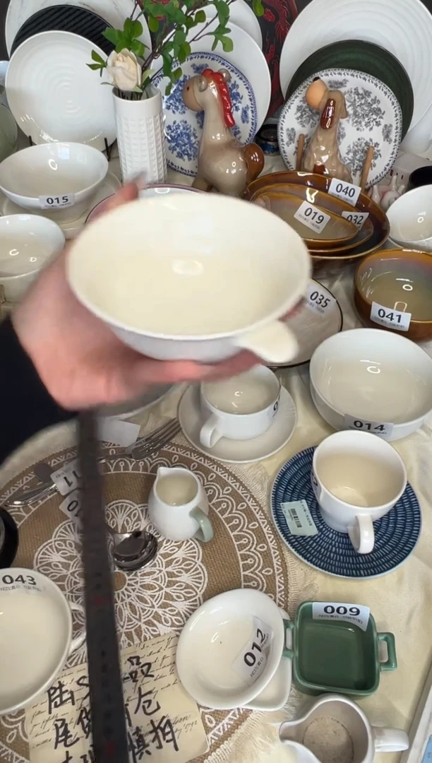 新骨瓷044 瑕疵 暖白 6寸双耳碗