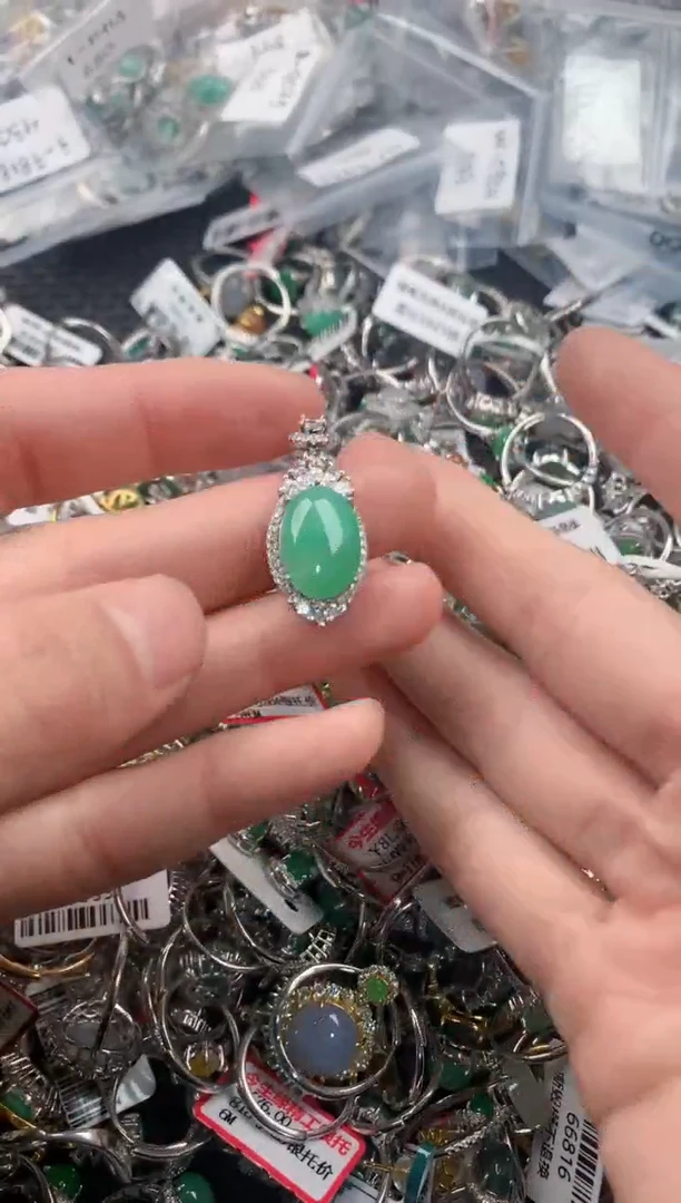银S925镶嵌戒指翡翠2                        1