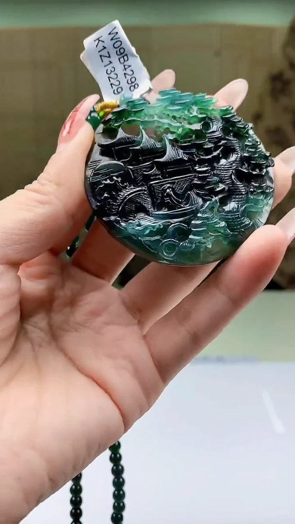【闪购商品】定制翡翠未镶嵌4688ty-毛货挂件51