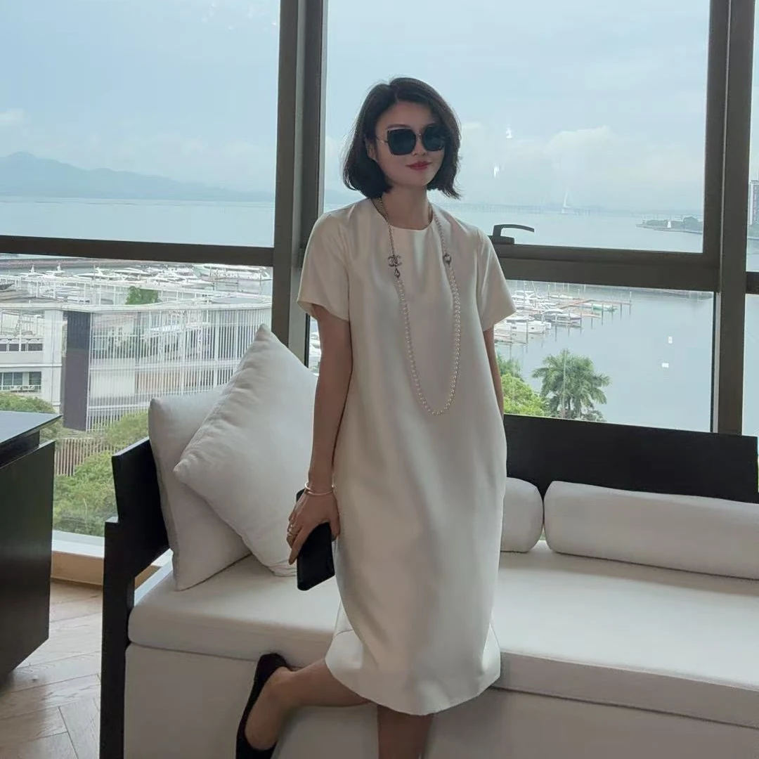 TANTAN  桑蚕丝羊毛气质时尚连衣裙 1439