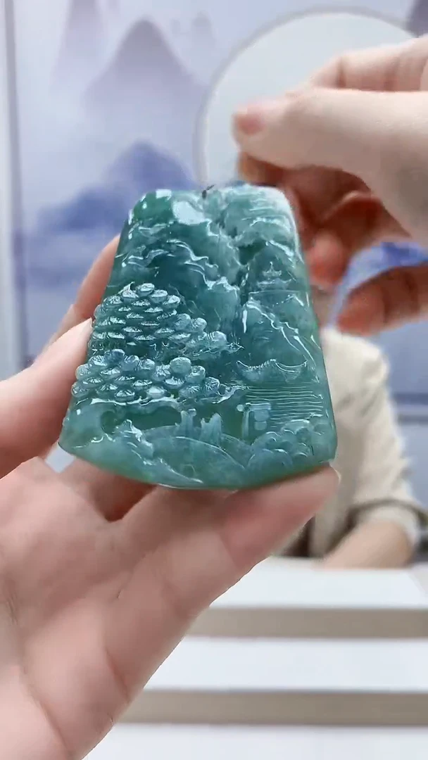 未镶嵌定制翡翠5160ry-毛货挂件133