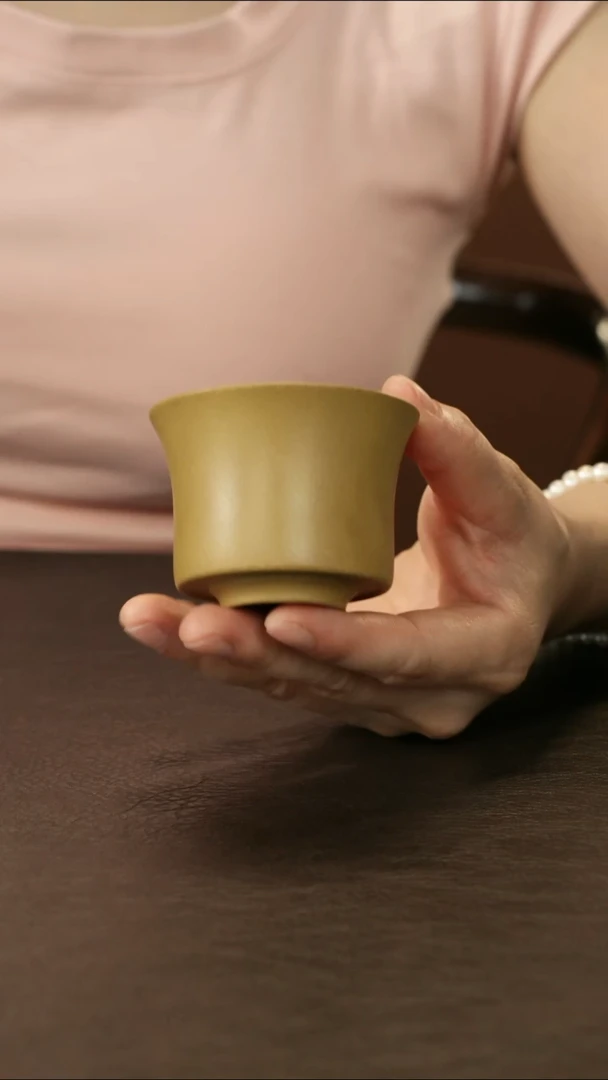 茶杯紫砂黄金段泥 小 马蹄杯