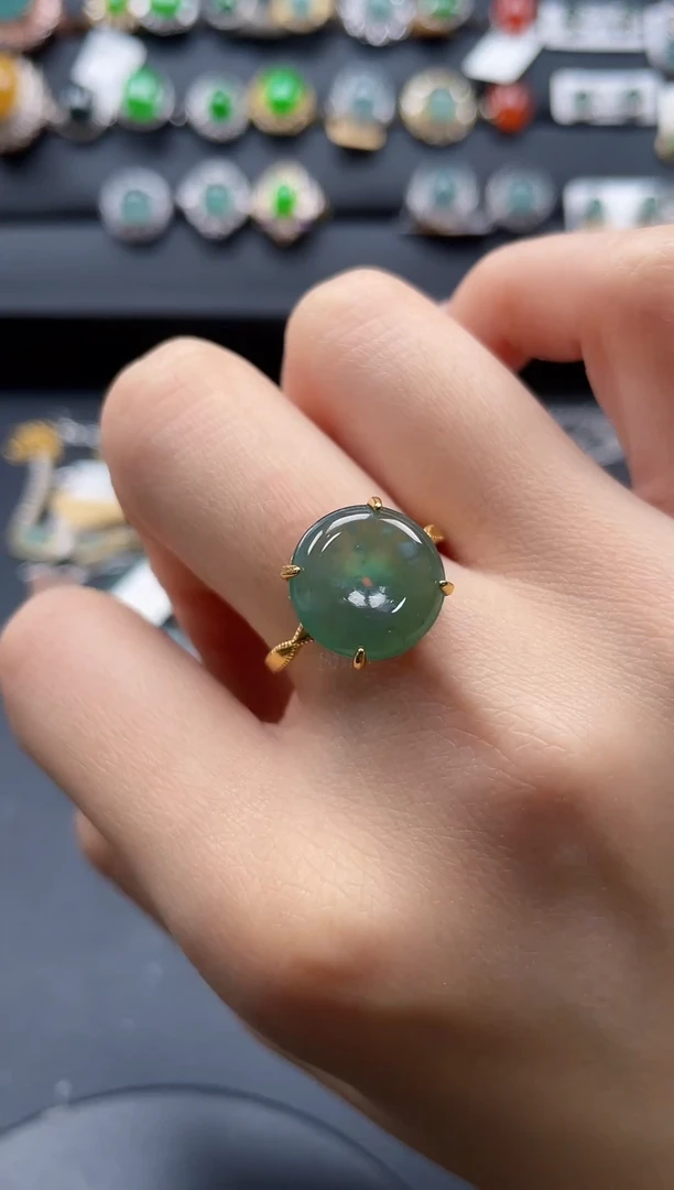 【闪购商品】翡翠戒指银S925镶嵌568756