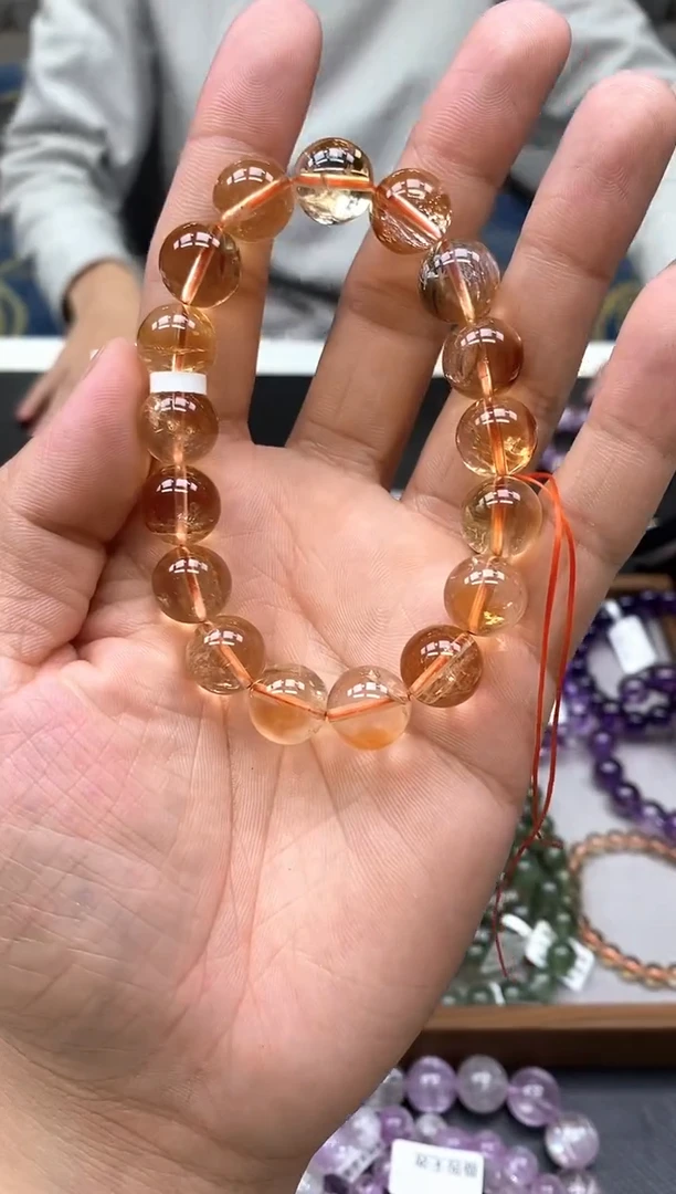 未镶嵌手串水晶13黄阿塞12mm