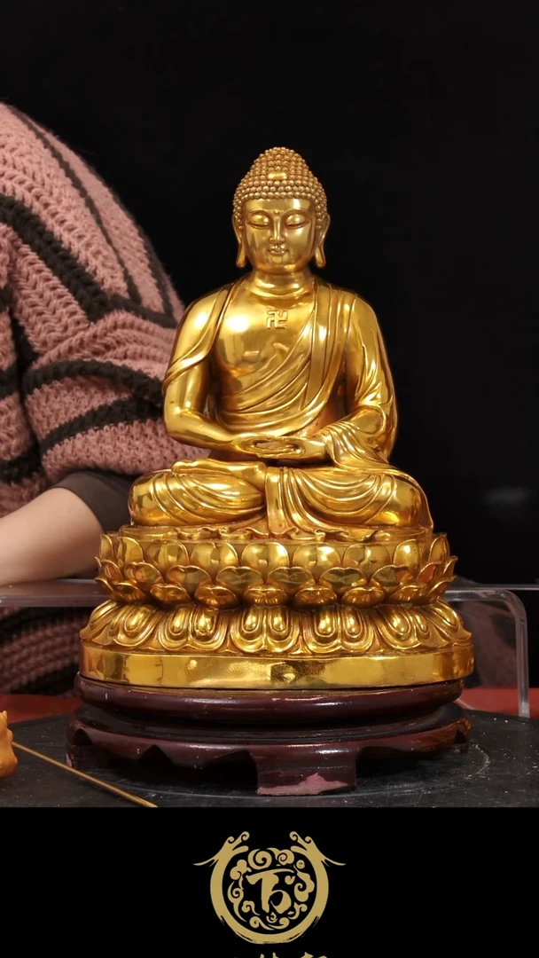 听*！铜器摆件佛祖31高