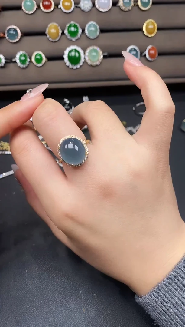 银S925镶嵌戒指翡翠2853685